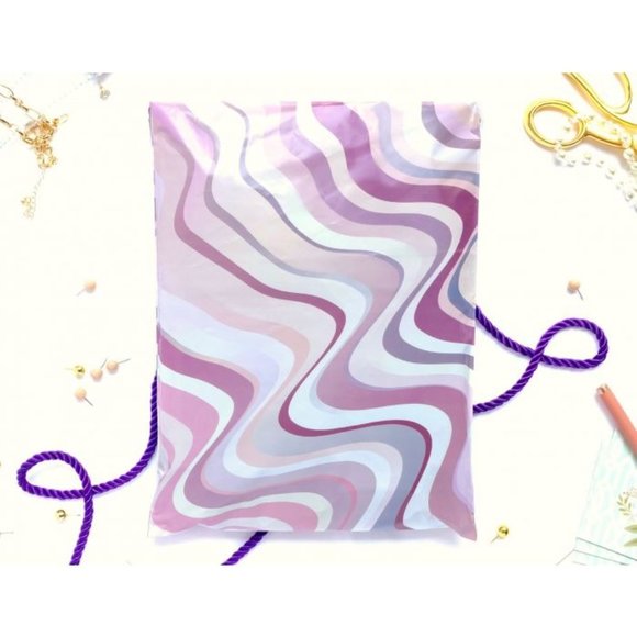 25 10x13 Abstract Swirl Poly Mailers - Picture 4 of 4